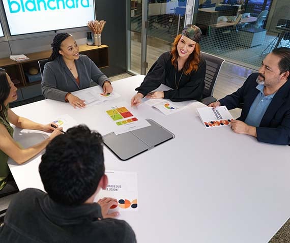 co-workers around a table